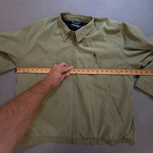 VTG‎ Polo Golf Ralph Lauren Jacket Adult Extra Large Beige Logo Full Zip Mens. - Picture 7 of 10
